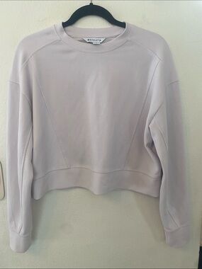 Athleta Lavender cropped Crewneck Sweatshirt - Soft Pastel Pullover-xs